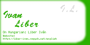 ivan liber business card
